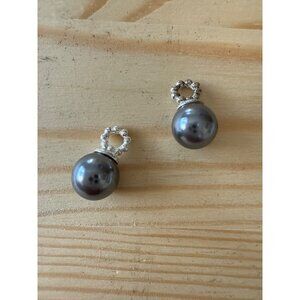 Blue Faux Pearl & Silver Bead Charms